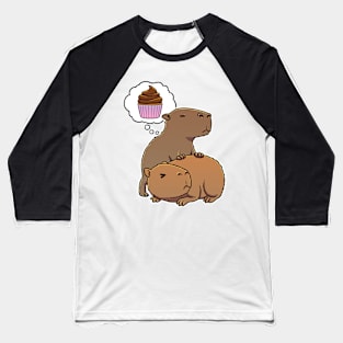 Capybara hungry for a Cupcakes Baseball T-Shirt